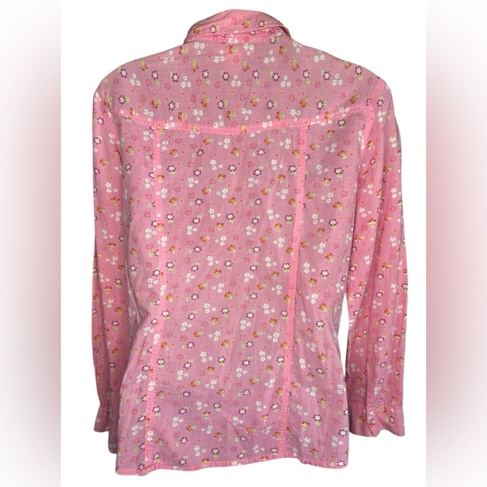 Antilia Femme women’s western 100% cotton floral long sleeve shirt sz M preloved - Picture 3 of 6
